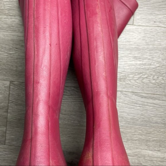 LE CHAMEAU Iris Rose Lined Rubber Boots 39 - Picture 8 of 12